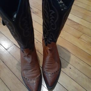 Vintage New J Chisholm Mens Cowboy Western Boots 8 EE